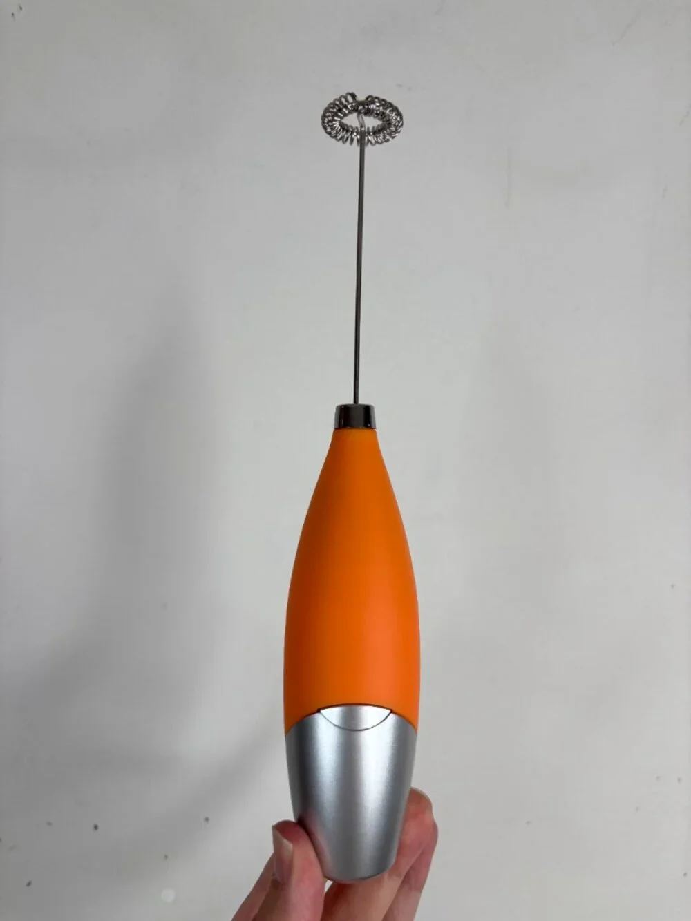 NEW NIB Four Sigmatic Milk Frother Wand Bamboo Storage Case Handheld Orange